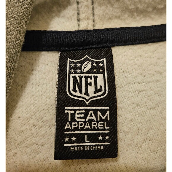 Seattle Seahawks Large Hoodie Grey With Zip Pockets Super Soft - Picture 4 of 5